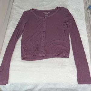 American eagle soft and sexy ribbed button up long sleeve size small